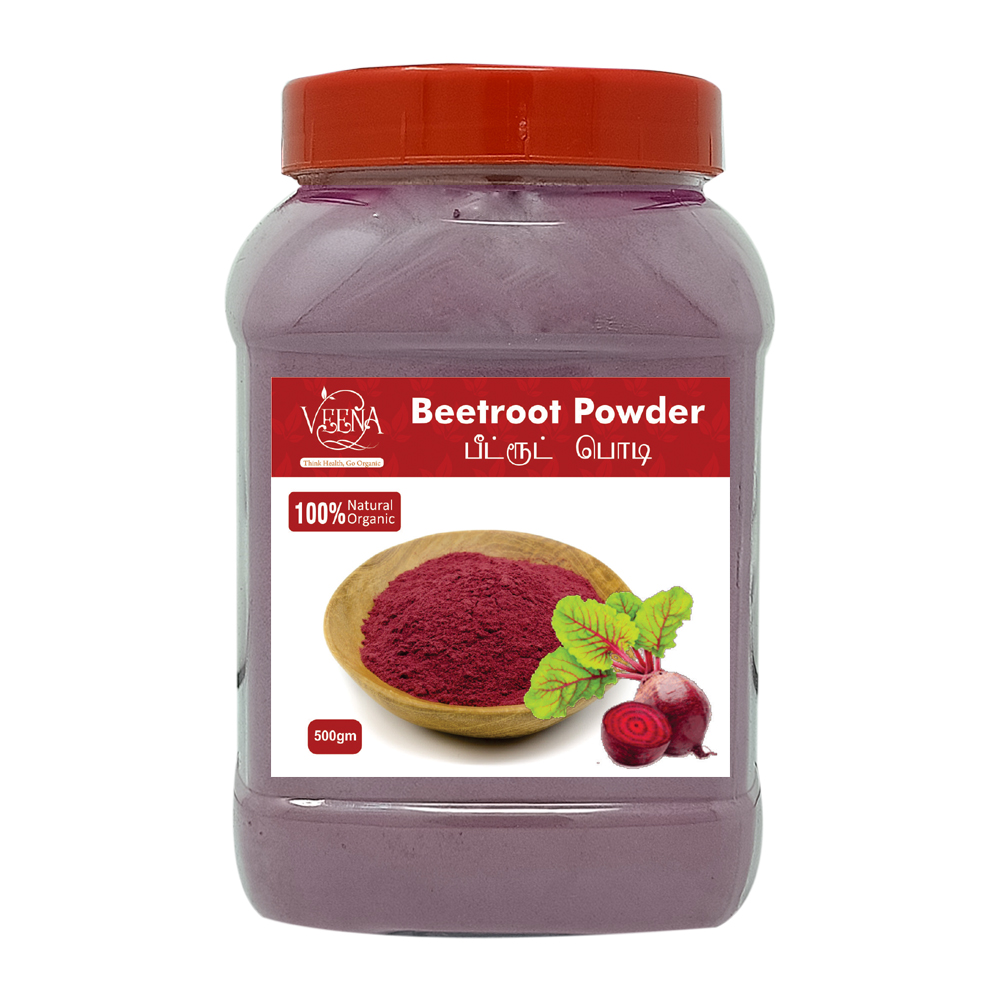 Beetroot Powder – பீட்ரூட் பொடி – 250 & 500 Grams – Veena Organic Products